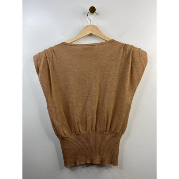 St. Roche Sierra Padded Shoulder Women's Sweater Camel Size: Medium NWOT - Picture 6 of 10